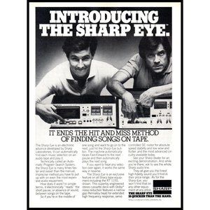 1977 Sharp RT1155 Cassette Tape Deck Vintage Print Ad Audiophile Wall Art Photo